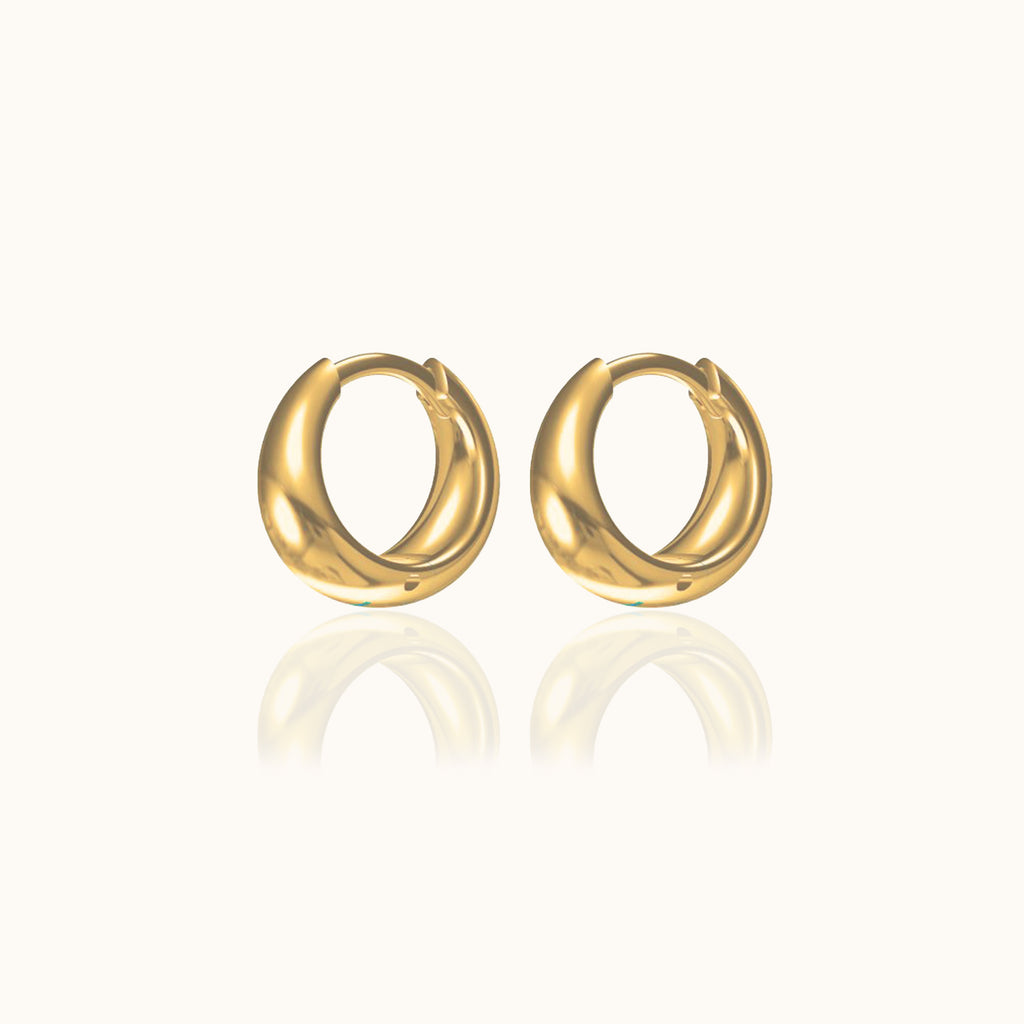 14k Gold Plated Huggie Hoop Earrings - A New Day™ : Target